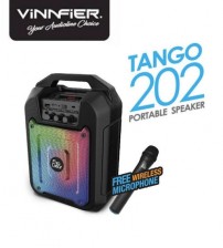 Vinnfier Flip Gear Tango 202 Portable Speaker with Voice Recording, Karaoke System, Bluetooth, USB, Micro SD & Microphone